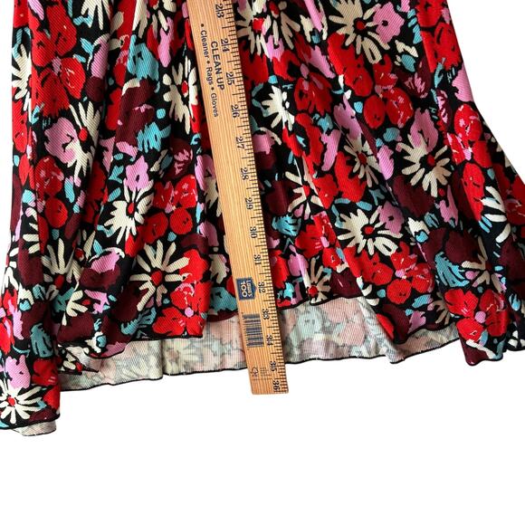 Free People Women's NWT Fit and Flare Floral Knee Length Dress Size M Flowy - Picture 6 of 7